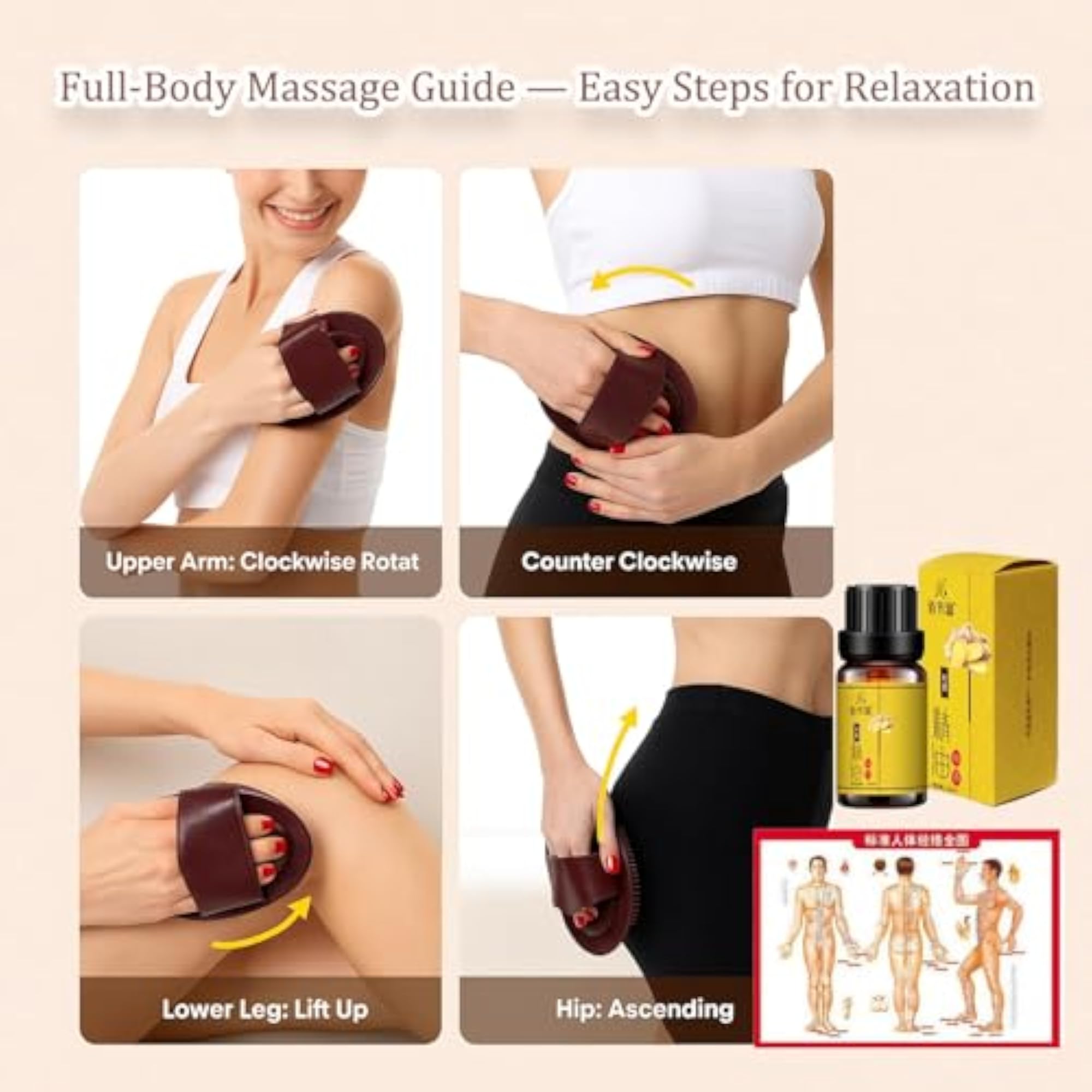 2PCS Purple Silicone Meridian Massage Brush Set